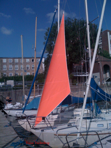 Die orange Sturmfock