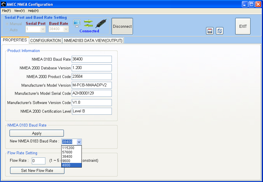 AMEC NK-80 auf 4800 Baud umstellen